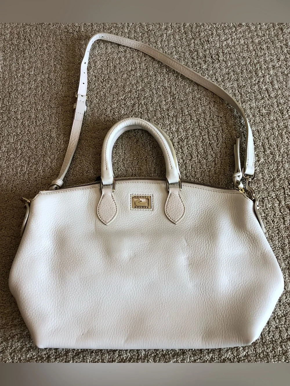 Dooney & Bourke White Satchel Leather Purse